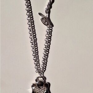 Elegant Silver Heart Pendant Necklace